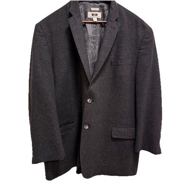 Joseph Abboud Other - Joseph Abboud Wool Blend Blazer Jacket Sport 2X Gray Elbow Patches 2 Button